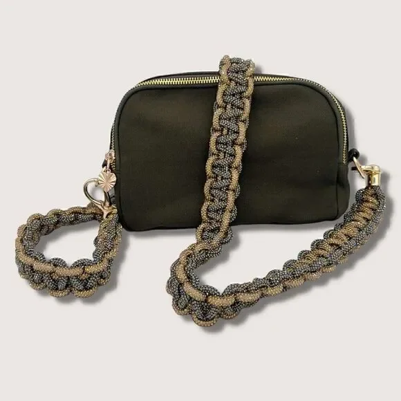 Gold Sparkle Rhinestone Crystal Handbag STRAP - Picture 12 of 12